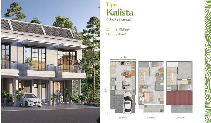 Rumah Pik 2 Ilona Pasadena Hill Ukuran 4.5x9 3 Lantai Bisa Kpr 1