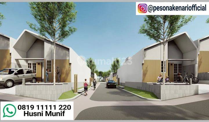 Termurah rumah ala jepang Pesona kenari townhouse DP nol persen fasilitas Masjid