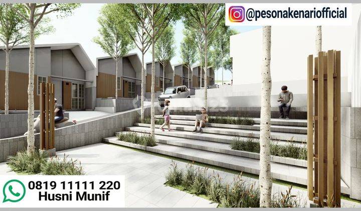 Termurah rumah ala jepang Pesona kenari townhouse DP nol persen fasilitas Masjid