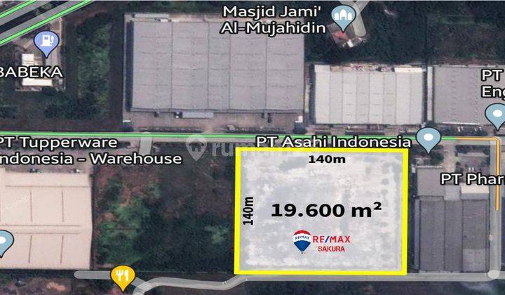 Dijual KAvling Industri Luas Tanah 19.600 m² dalam Kawasan Industri Jababeka, Cikarang Utara, Bekasi  1