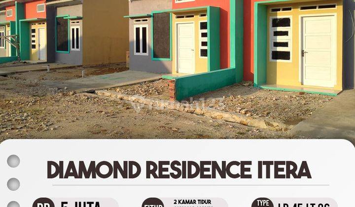 Rumah Kamar 2 di Daerah Perkembangan Itera 4