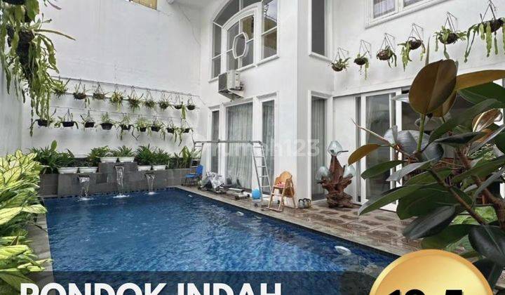 TURUN HARGA!! PONDOK INDAH - RUMAH BAGUS LOKASI DEPAN TAMAN (T/B: 405/380) 1