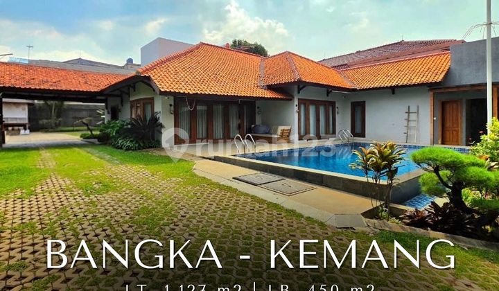 Rumah Halaman Luas Siap Huni di Bangka - Kemang, T 1127 B 450