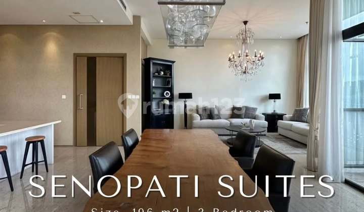 Senopati Suites 1 Furnished 3 Bedroom Apartment, Type 196