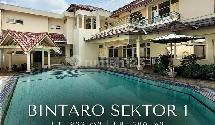 Rumah Luas Siap Huni Depan Taman di Bintaro Sektor 1, T 823 B 500 Rumah Luas Siap Huni Depan Taman di Bintaro Sektor 1, T 823 B 500