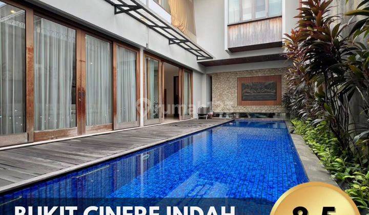 Rumah Modern Tropical Di Komplek Bukit Cinere Indah, T 450 B 696 1