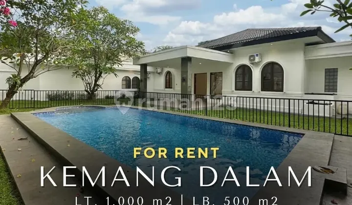 Rumah Cantik Siap Huni di Kemang Dalam, T 1000 B 500