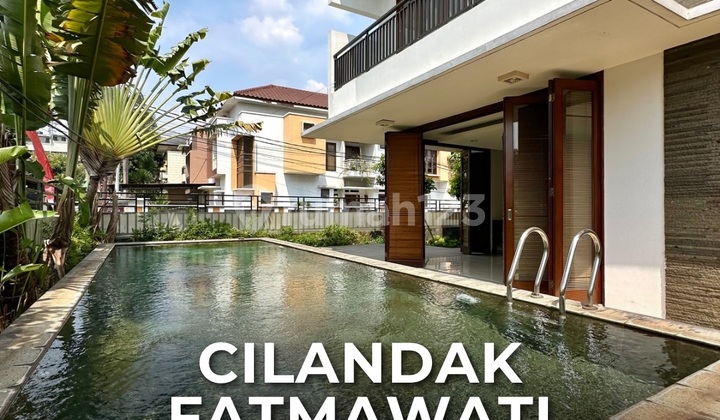 Rumah Modern Tropis Hook di Cilandak, T 365 B 300