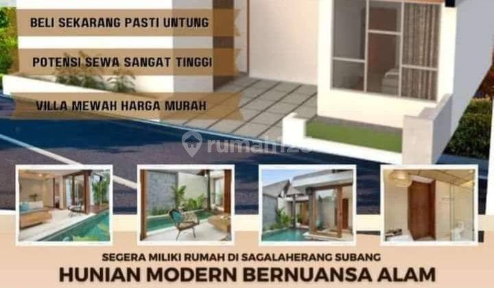 RUMAH DGN KONSEP VILLA MINIMALIS MODERN + KOLAM RENANG COCOK UTK TEMPAT TINGGAL DAN INVESTASI HARGA MURAH DI AREA SUBANG  2