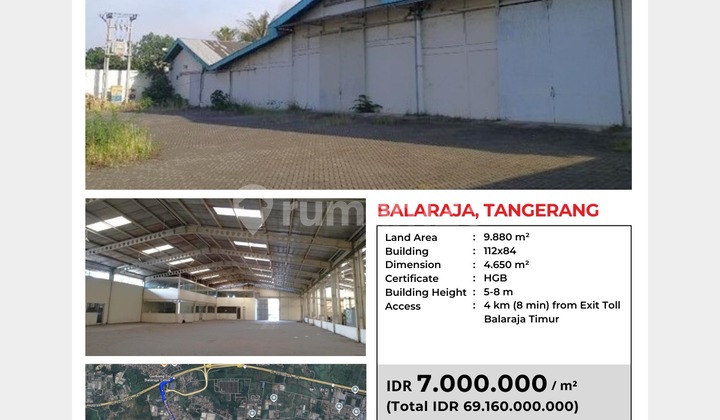 Strategic Warehouse Jln Raya Serang, 8 Minutes From East Balaraja Toll Strategic Warehouse Jln Raya Serang, 8 Minutes From East Balaraja Toll
