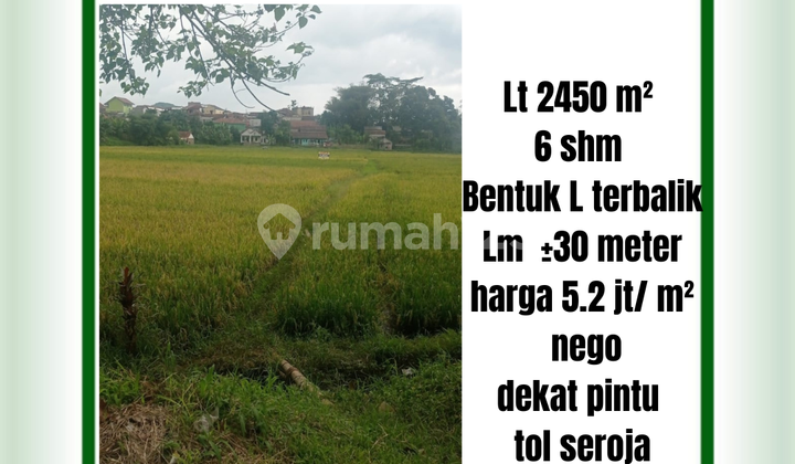 Dijual Tanah Di Soreang , Dekat Tol Seroja