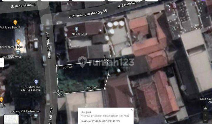 Chandra Tanah Luas 203m Lokasi Bagus Daerah Komersil di Benhil Raya 4