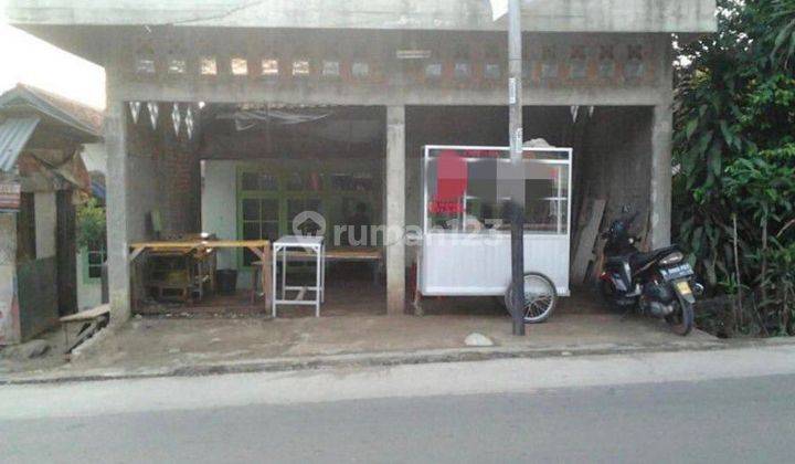 Jual BU rumah hitung tanah posisi tepi jalan ciampea bogor bisa lokasi bagus untuk usaha. Deretan ada  indomaret 1