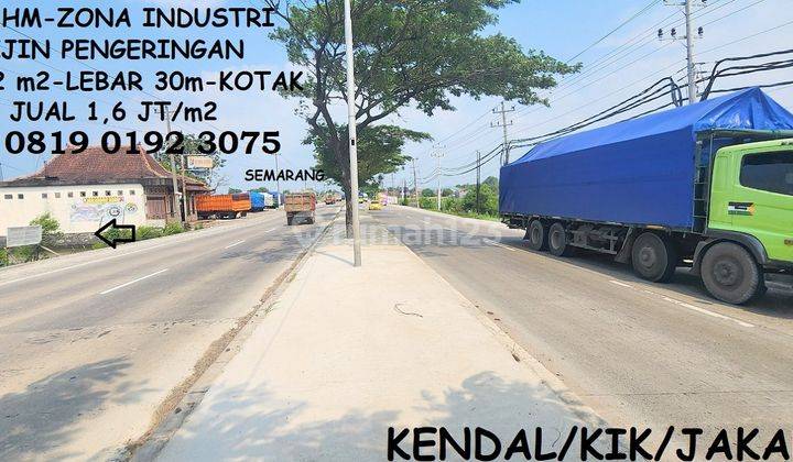 Tanah Zona Industri ada ijin Pengeringan-Raya Lingkar Arteri Pantura Kendal Kaliwungu dekat KIK Kendal 1