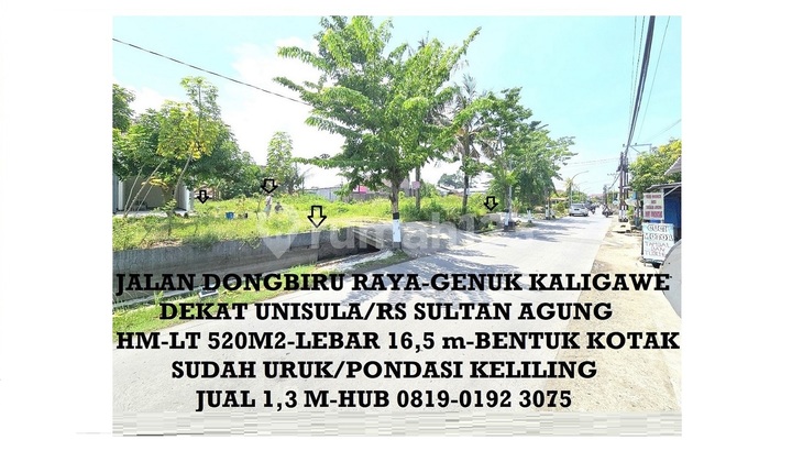 Tanah HM Raya Dongbiru Dekat UNISULA/RS Sultan Agung, dekat Kantor Kecamatan Genuk Semarang 1