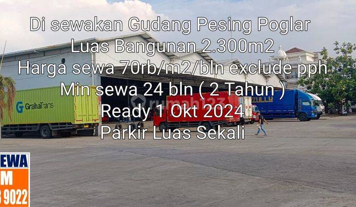 Disewa Gudang Kapuk Poglar, Lb.2.300m2, Parkiran Luas, Akses Ok 2