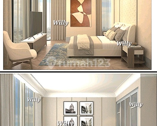 Siap Sewa 3 Kamar Tidur Mewah Lantai Tinggi Baru Siap Huni di Residensi St Regis