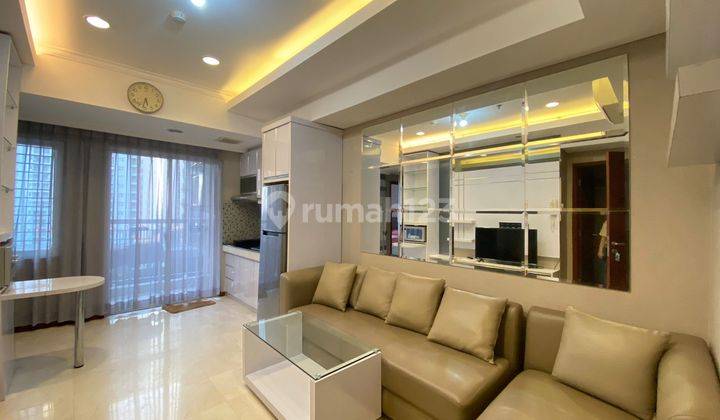 2BR 2 Kamar Mandi Furnish Lt Rendah Apartemen Royal Mediterania 2