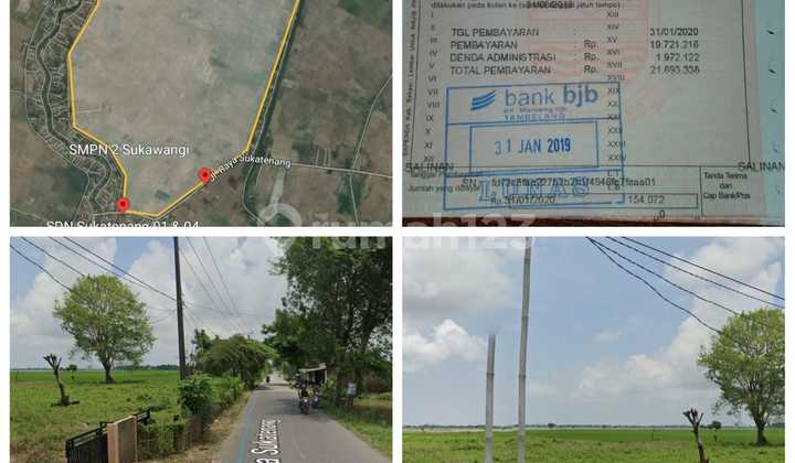 600 Jd 375M Tanah 150 Hektar Bekasi, Toll Cilincing Cck Perumahan Kota Mandiri Sukatenang