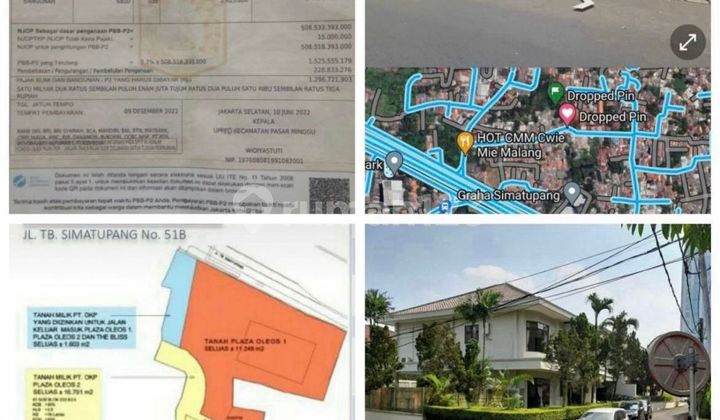 508 Jd 350M Tanah Tb Simatupang 50% Dibawah NJOP, Bonus 17 Rumah Jagakarsa Pasar Minggu Jakarta