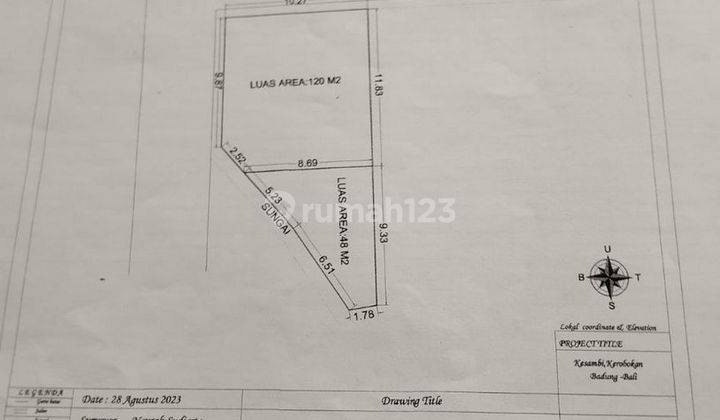 Tanah 1.68 Are Siap Bangun Dijual, Area Kerobokan 2