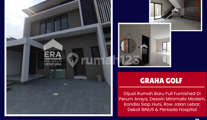 Rumah Baru Full Furnished Di Perum Araya, Desain Minimalis Modern
