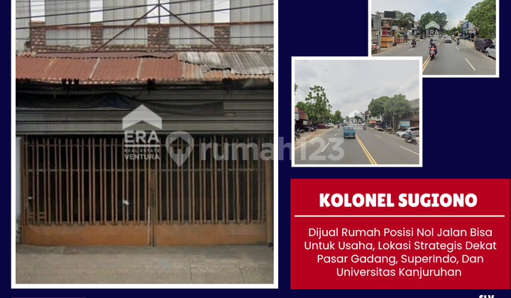 Rumah Posisi Nol Jalan Bisa Untuk Usaha, Dekat Pasar Gadang