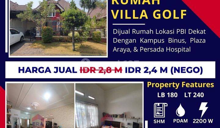 Dijual Rumah Siap Huni Di Perum Araya Cluster Villa Golf 1