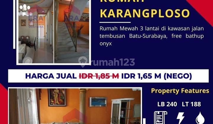 Rumah Mewah 3 Lantai Di Daerah Karangploso, Akses Dekat Ke Batu 1