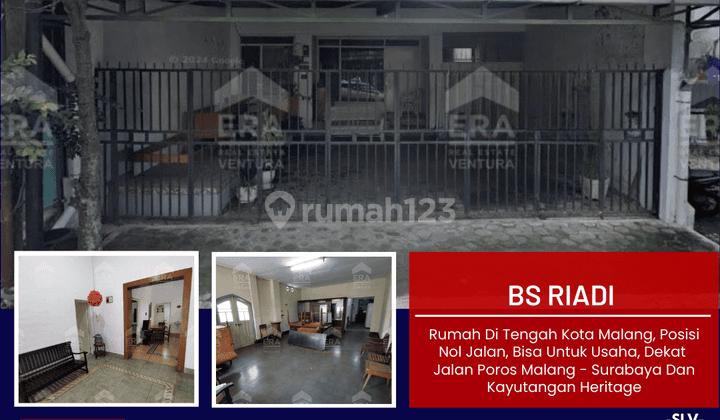 Rumah Di Tengah Kota Malang, Posisi Nol Jalan, Bisa Untuk Usaha 1