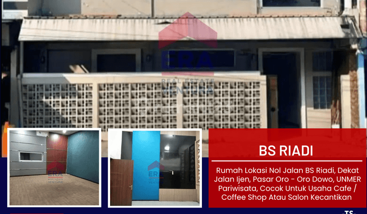 Dijual Rumah Lokasi Nol Jalan Bs Riadi, Dekat Jalan Ijen 1