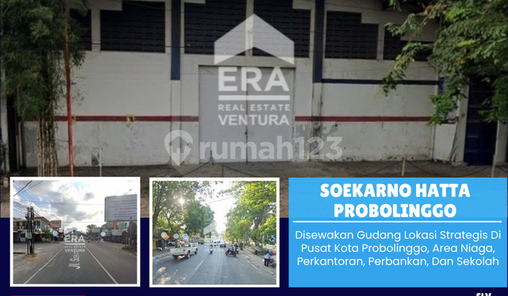 Warehouse for Rent, Strategic Location in the Center of Probolinggo City.