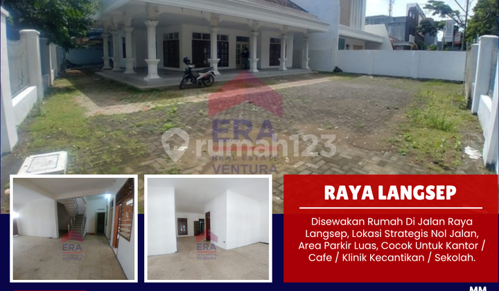 Rumah Di Raya Langsep, Lokasi Nol Jalan Cocok Untuk Usaha