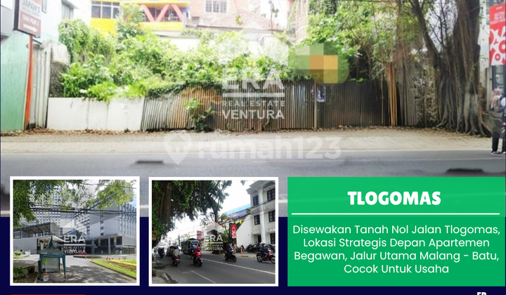 Disewakan Tanah Nol Jalan Tlogomas, Depan Apartemen Begawan Disewakan Tanah Nol Jalan Tlogomas, Depan Apartemen Begawan