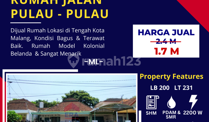 Dijual Rumah Daerah Pulau - Pulau, Bangunan Vintage Dijual Rumah Daerah Pulau - Pulau, Bangunan Vintage