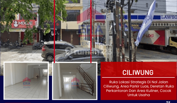 Disewakan Ruko Lokasi Strategis Nol Jalan Ciliwung 1