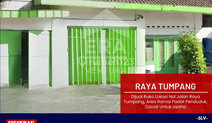 Ruko + Rumah Di Jalan Raya Tumpang, Lokasi Strategis Nol Jalan 1