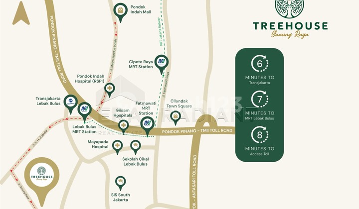 Rumah Baru Premium di Treehouse Gunung Raya Cirendeu 2