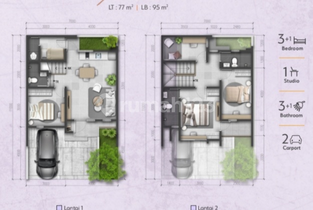 Rumah Murah 2Lantai Minimalis Kekinian, Kt 3+1/Km3+1 di Cluster MAGENTA Summarecon Bekasi  12