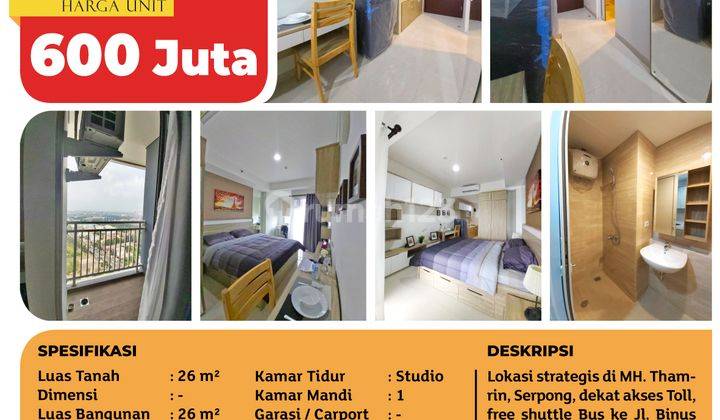 Apartemen Springwood, Serpong, Kondisi Furnished, 26 M², Ppjb 2