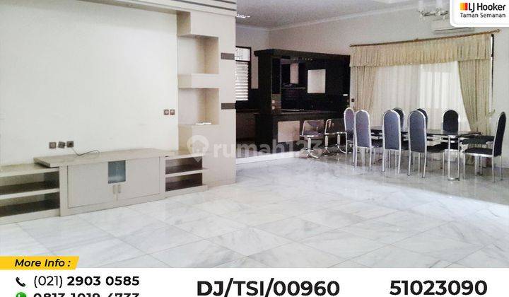 Disewakan Rumah Kemanggisan Utama, Jakarta Barat, 380m², 2 Lt 4