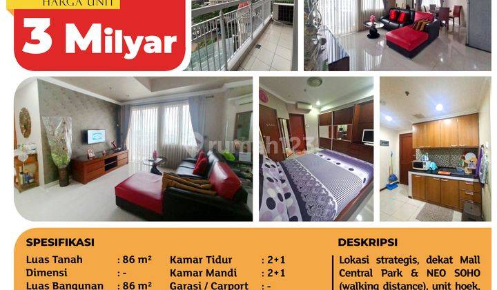 Apartemen Royal Mediterania Garden, Tower Lavender, 86m² 2