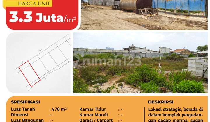 Kavling Komp. Pergudangan Dadap Marina, Tangerang, 470 M², HGB Kavling Komp. Pergudangan Dadap Marina, Tangerang, 470 M², HGB