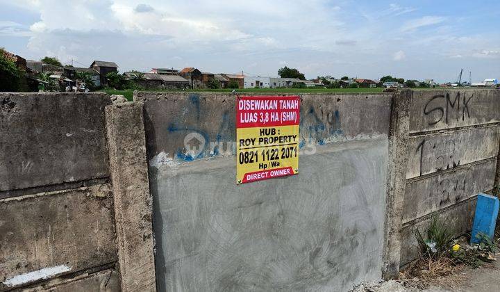 Disewakan Tanah di Marunda 3.8 Ha Segaramakmur Bekasi Posisi Hoek 1