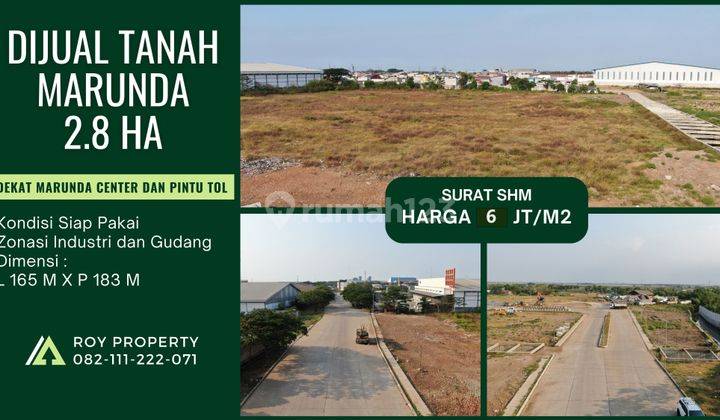 Murah Dijual Tanah di Marunda 2.8 Ha Dekat Marunda Center Dan Tol 1