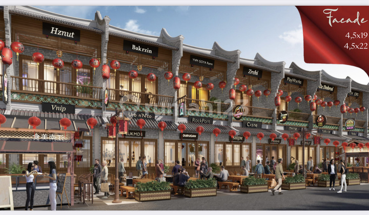 Jual 46 Juta Atau 6,1m Rukan Petak Sembilan 9 Cin Te Yen 4,5x22 Hoek Type Ruko Plaza 2 Muka Pik2 - Sell Shop House Petak Sembilan 9 Cin Te Yen 4,5x22 Corner Pik 2 Plaza 2 Face