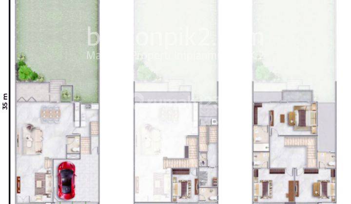 Jual Rumah Cluster Pantai Bukit Villa 10x35 350 M2 3 Lantai Type Kuta Cicilan 111 Juta Program Dp 0% Selama 2 Tahun 2