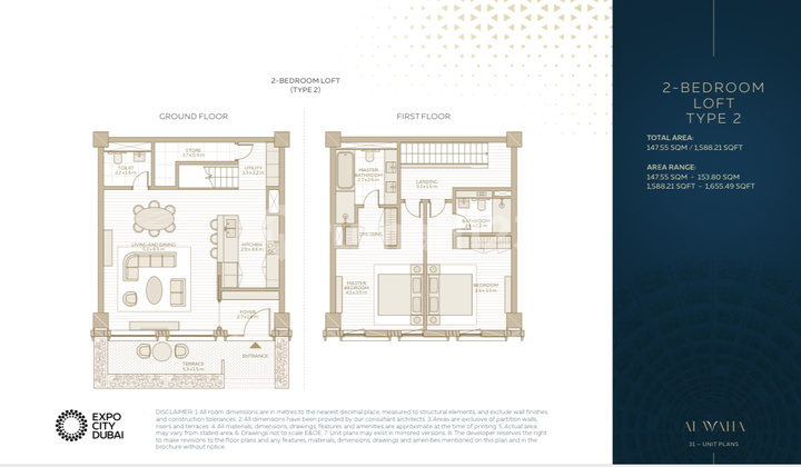 5-Year Installment Sale, Al Hawa Residence Dubai Expo City, 147 M2 3 Bedroom Loft Type 2 - Sell House Dubai Al Hawa Residence Dubai Expo City 147 3 Br Loft By Emaar. 5-Year Installment Sale, Al Hawa Residence Dubai Expo City, 147 M2 3 Bedroom Loft Type 2 - Sell House Dubai Al Hawa Residence Dubai Expo City 147 3 Br Loft By Emaar.