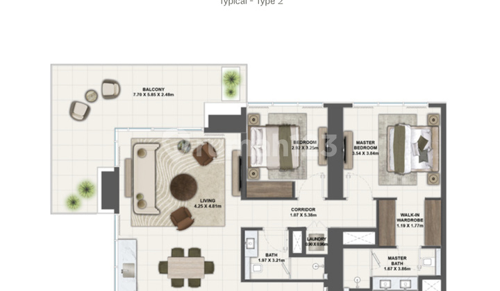 Jual Cicilan 5 Tahun Apartemen Dubai Creek Harbour Tower Silva 2 Bedroom 107 M2 - Sell Apartment Dubai Creek Harbour Tower Silva 2 107 Sqm By Emmar 2