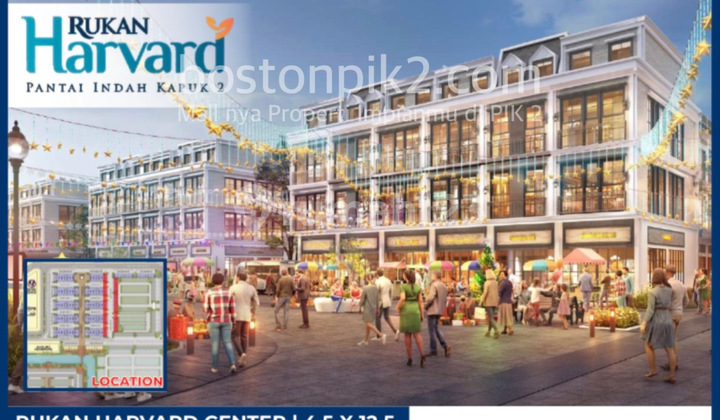 Jual Cicilan 26 Juta Rukan Harvard Center Pik 2 4,5x12,5 56 M2 3 Lantai Program Dp 0% Selama 24 Bulan